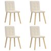 vidaXL Krzesła stołowe, 4 szt., lniane