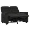 vidaXL Rozkładany fotel masujący, 2-os., czarny, obity mikrofibrą