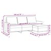 vidaXL 3-osobowa sofa z podnóżkiem, jasnoszara, 180 cm, tkaniną