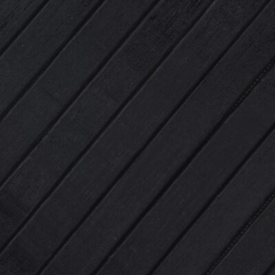 vidaXL Dywan prostokątny, czarny, 100x400 cm, bambusowy