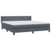vidaXL Ł&oacute;żko typu Box Spring z materacem Ciemnoszary 200x220cm Aksamit