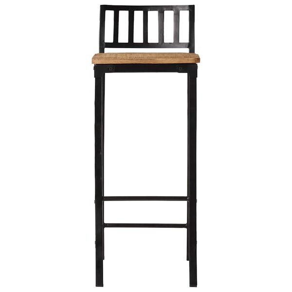 vidaXL 3-cz. zestaw mebli barowych, surowe drewno mango i metal