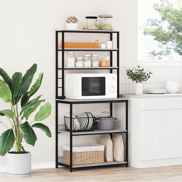 vidaXL P&oacute;łka kuchenna Szary Sonoma 80 x 40 x 168 cm