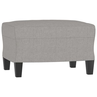 vidaXL 3-osobowa sofa z podnóżkiem, jasnoszara, 180 cm, tkaniną