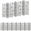 vidaXL Zawias 16 szt. 100 x 78 x 13 mm srebrny Stal
