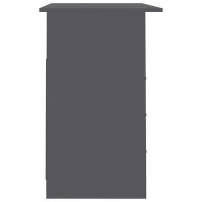 vidaXL Biurko z szufladami, szare, 110x50x76 cm, płyta wiórowa