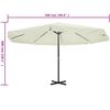 vidaXL Parasol z aluminium, 500 cm, biały