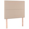 vidaXL Zagł&oacute;wek cappuccino 80x5x118/128 cm sk&oacute;ra ekologiczna