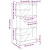 vidaXL P&oacute;łka na książki Stare drewno 91 x 36 x 176 cm