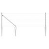 vidaXL Ogrodzenie z słupkiem Srebrny 0,6 x 50 m Stal