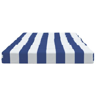 vidaXL Poduszki na leżaki, 2 szt, niebiesko-białe pasy, tkanina Oxford