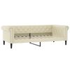 vidaXL Sofa z funkcją spania, kremowa, 90x200 cm, sztuczna sk&oacute;ra