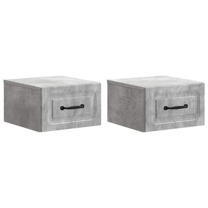 vidaXL Wisząca Szafka Nocna 2 szt. Betonowy szary 34,5 x 33 x 20 cm