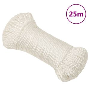 vidaXL Linka robocza, biała, 3 mm, 25 m, polipropylen