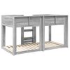 vidaXL Ł&oacute;żko piętrowe dla dzieci Szary Sonoma 90 x 200 cm