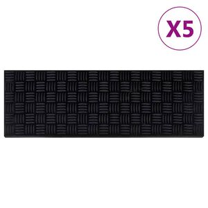 vidaXL Nakładki na schody, 5 szt., 25x75 cm, gumowe