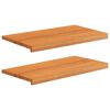 vidaXL Parapety 2 szt. Jasny Brąz 70 x 40 x 2 cm Drewno bukowe