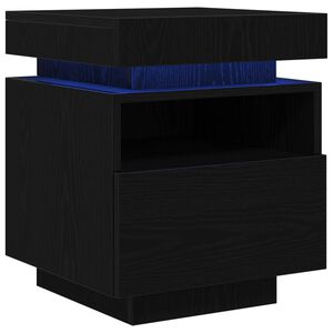 vidaXL Szafka Nocna Czarny Dąb 40 x 39 x 48,5 cm Drewno inżynieryjne