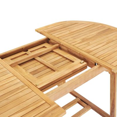 vidaXL Rozkładany stół ogrodowy, 150-200x100x75 cm, lite drewno tekowe