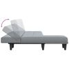 vidaXL Sofa rozkładana L, jasnoszara, 255x140x70 cm, tkanina