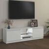 vidaXL Szafka pod TV z oświetleniem LED, biała, 120x30x36 cm