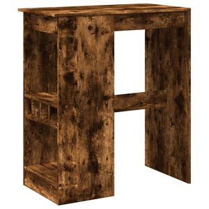 vidaXL Stolik barowy z przegr&oacute;dkami, przydymiony dąb, 90x47,5x103,5 cm