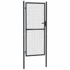 vidaXL Brama ogrodowa z siatki ocynkowanej, stal 100x200 cm, szara