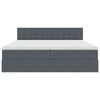vidaXL Ł&oacute;żko z miejscem do przechowywania Ciemnoszary 100 x 200 cm