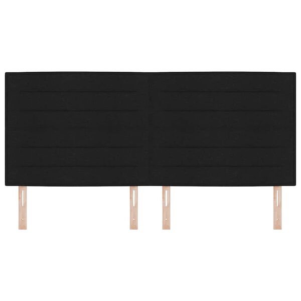 vidaXL Zagł&oacute;wek Czarny 200 cm tkanina