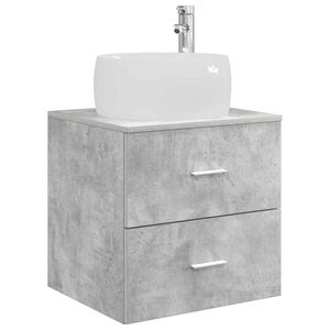 vidaXL Umywalka ścienna z szafką Betonowy szary 49,5 x 44,5 x 66 cm