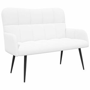 vidaXL Sofa dwuosobowa Biały 115 x 61 x 87 cm tkanina
