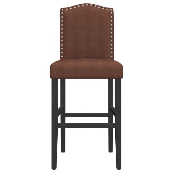 vidaXL Krzesła barowe, 2 szt., lite drewno kauczukowe i tkanina