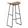 vidaXL Krzesła barowe, 2 szt., drewno tekowe z odzysku