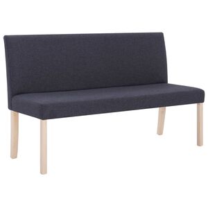 vidaXL Ławka, 139,5 cm, ciemnoszara, poliester