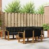 vidaXL Zestaw sof na zewnątrz z poduszką 7 pcs Naturalny i czarny