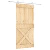 vidaXL Drzwi przesuwne Naturalne i białe 95 x 210 cm