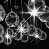 vidaXL Lampa sufitowa z kryształami i koralikami, srebrna, kostka, G9