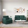 vidaXL Sofa 2 pcs Ciemna zieleń