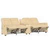vidaXL Rozkładany fotel masujący z uchwytem, 4-os., kremowy