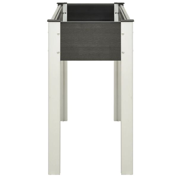 vidaXL Podwyższona donica ogrodowa, szara, 120 x 40 x 75 cm, WPC