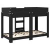vidaXL Ł&oacute;żko piętrowe dla dzieci z materacem Czarny Dąb 80 x 160 cm