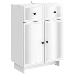 vidaXL Bufet Biały wysoki połysk 66 x 34,5 x 90 cm Drewno inżynieryjne