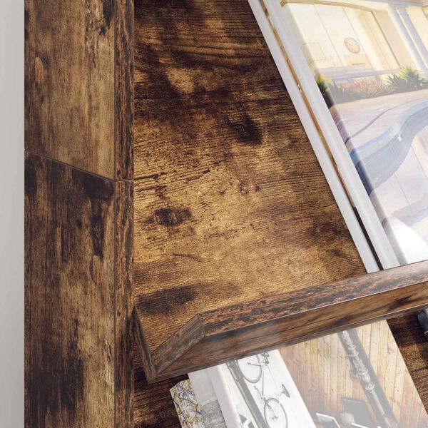 vidaXL Regał na gazety z p&oacute;łką Dąb wędzony 70 x 41 x 126 cm