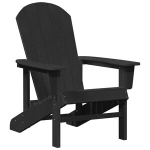 vidaXL Krzesło Adirondack Czarny HDPE