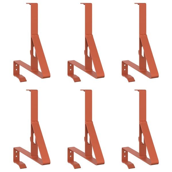 vidaXL Wsparcie dla zabezpieczenia śniegu Czerwony 29,5 x 3 x 34,5 cm