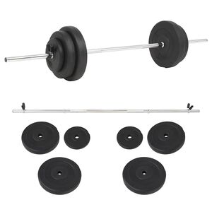 vidaXL Sztanga z zestawem obciążeń, 30 kg