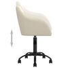 vidaXL Obrotowe krzesło stołowe, kremowe, obite aksamitem