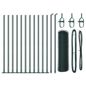 vidaXL Słupek ogrodzeniowy. Zielony 25 x 0,5 m (siatka 13 mm) Stal