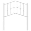 vidaXL Metalowe wezgłowie, białe, 75 cm
