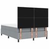 vidaXL Ł&oacute;żko sprężynowe z materacem Jasnoszary 160 x 200 cm tkanina